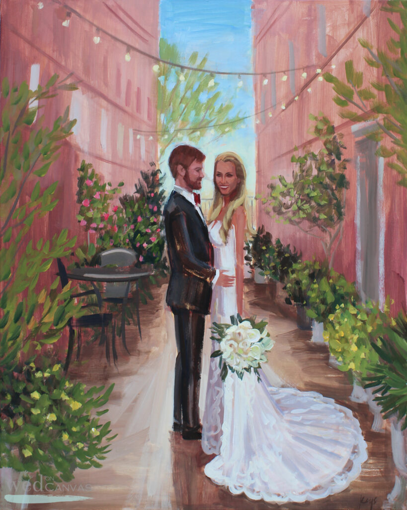 Live Wedding Painting Anderson, SC Ben Keys Fine Art Studio