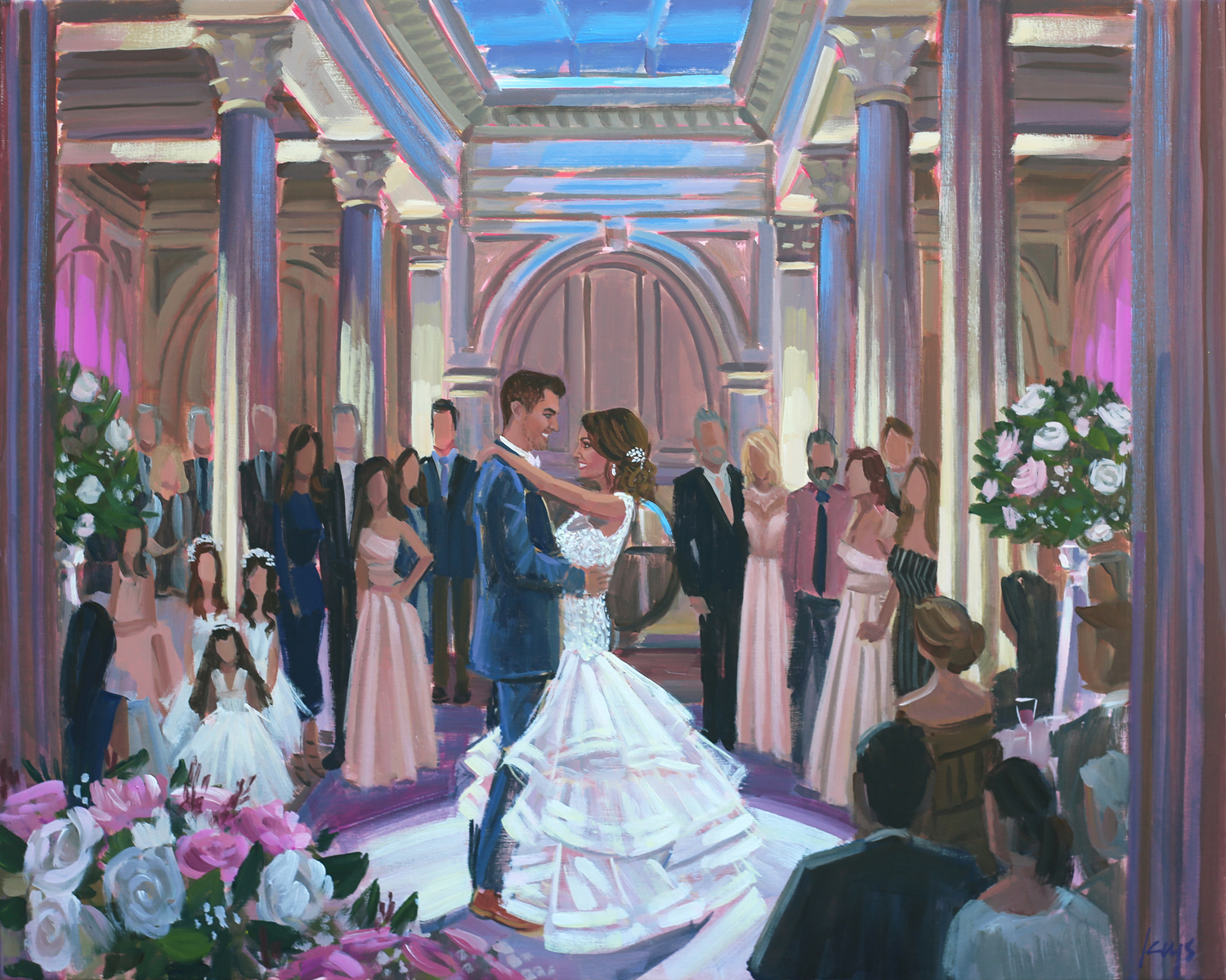 Live Wedding Painting at the Treasury on the Plaza in St. Augustine, FL