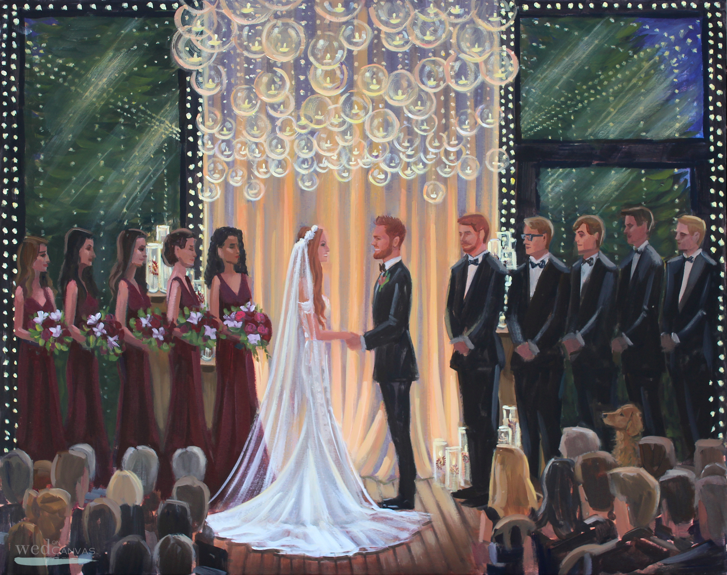 Live Wedding Painting at Lioncrest Biltmore Estate Wedding by Ben Keys