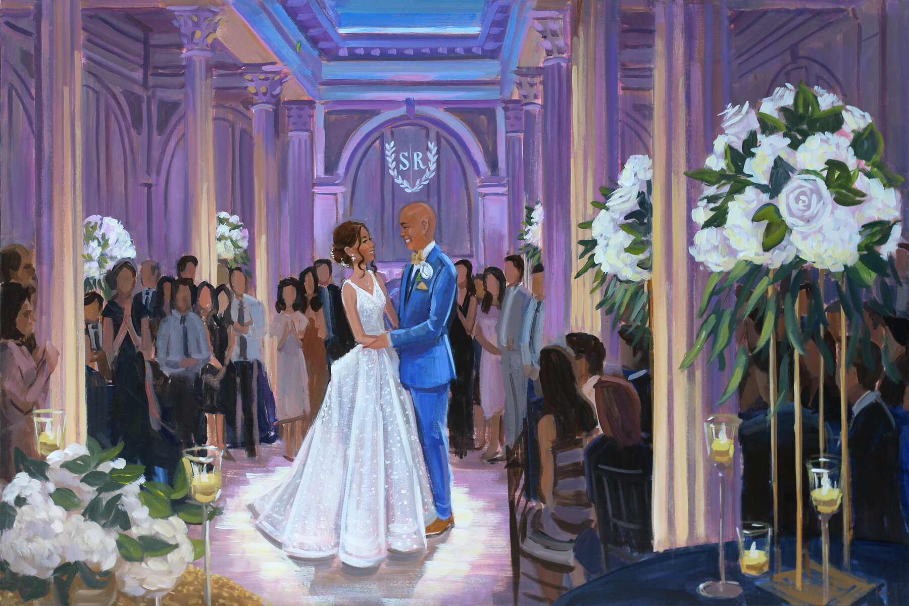 St. Augustine Live Wedding Painter at The Treasury on the Plaza