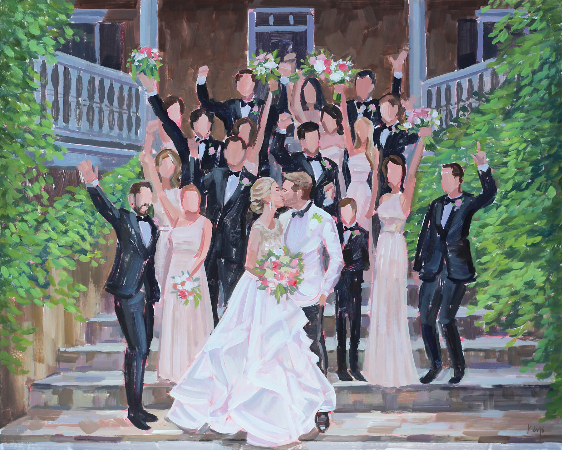 First Anniversary Wedding Painting