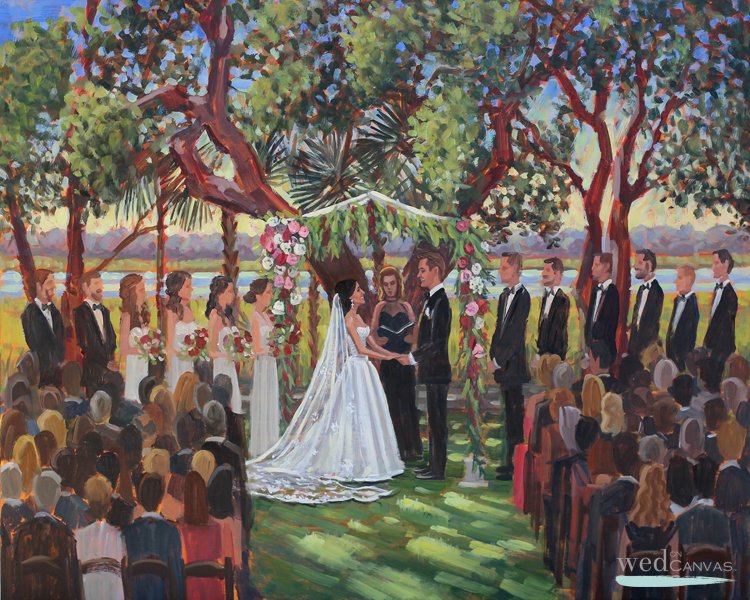 Lowndes Grove Ceremony Live Wedding Painter