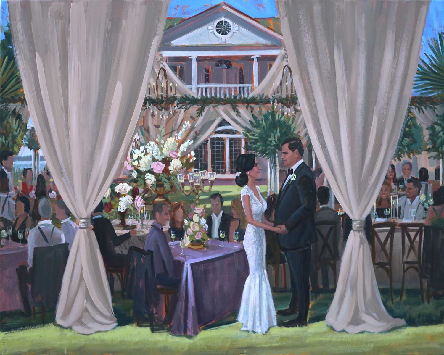 Live Wedding Painter, Lowndes Grove