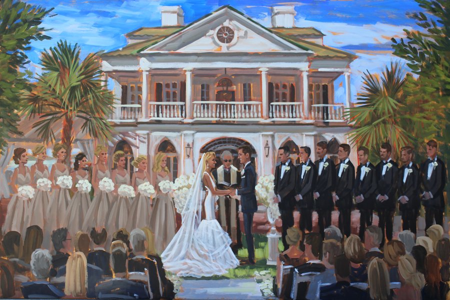 Live Wedding Painter Charleston Lowndes Grove