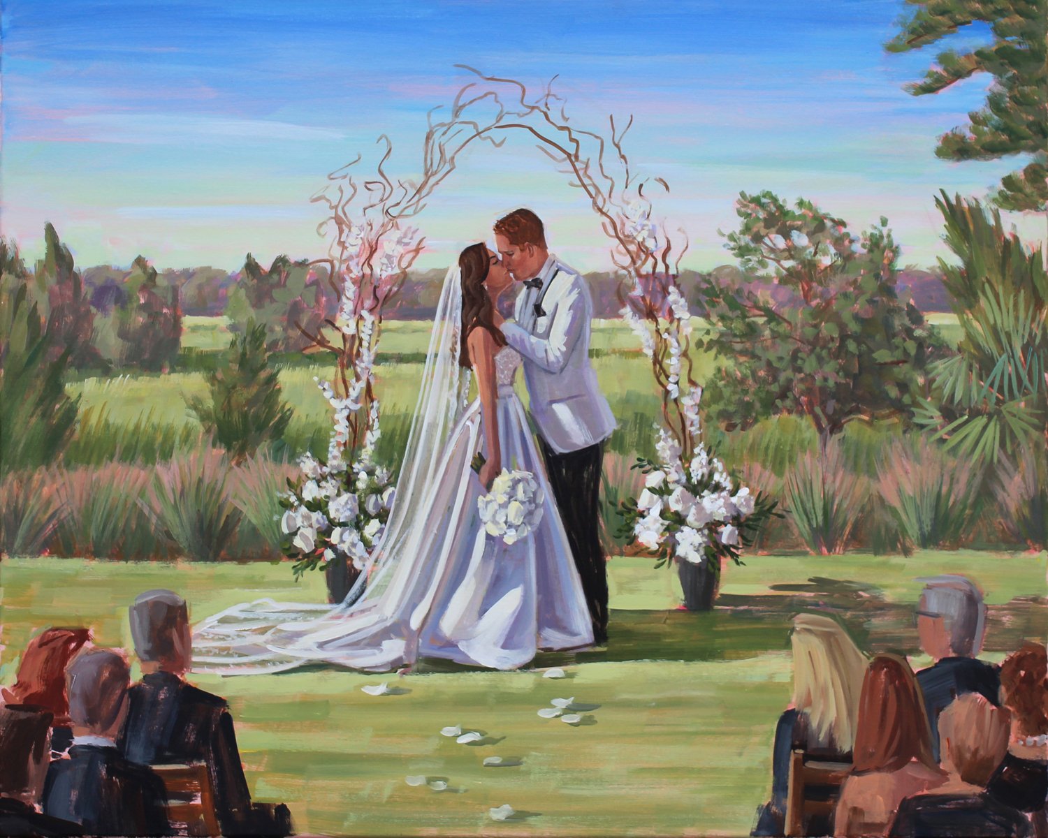 Charleston Wedding Venue, Daniel Island Club Live Wedding Painting