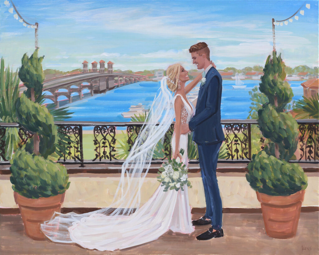 Live Wedding Painter at The White Room in St. Augustine, FL
