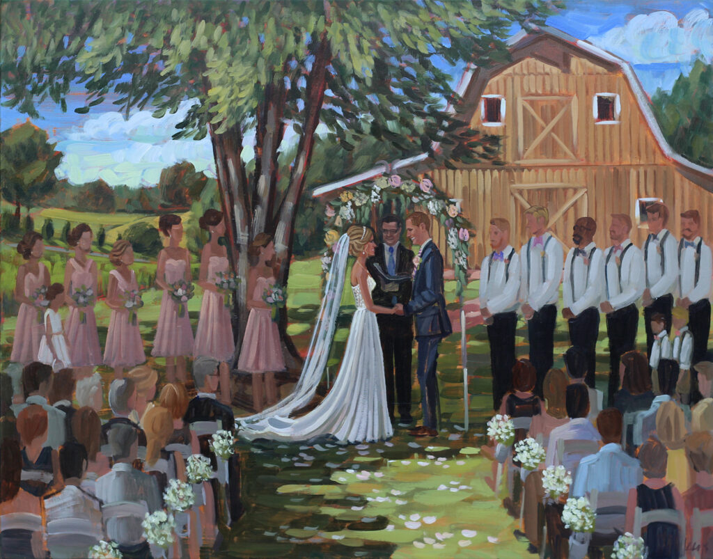 Fairview Farm Events, Richmond, VA Live Wedding Painting
