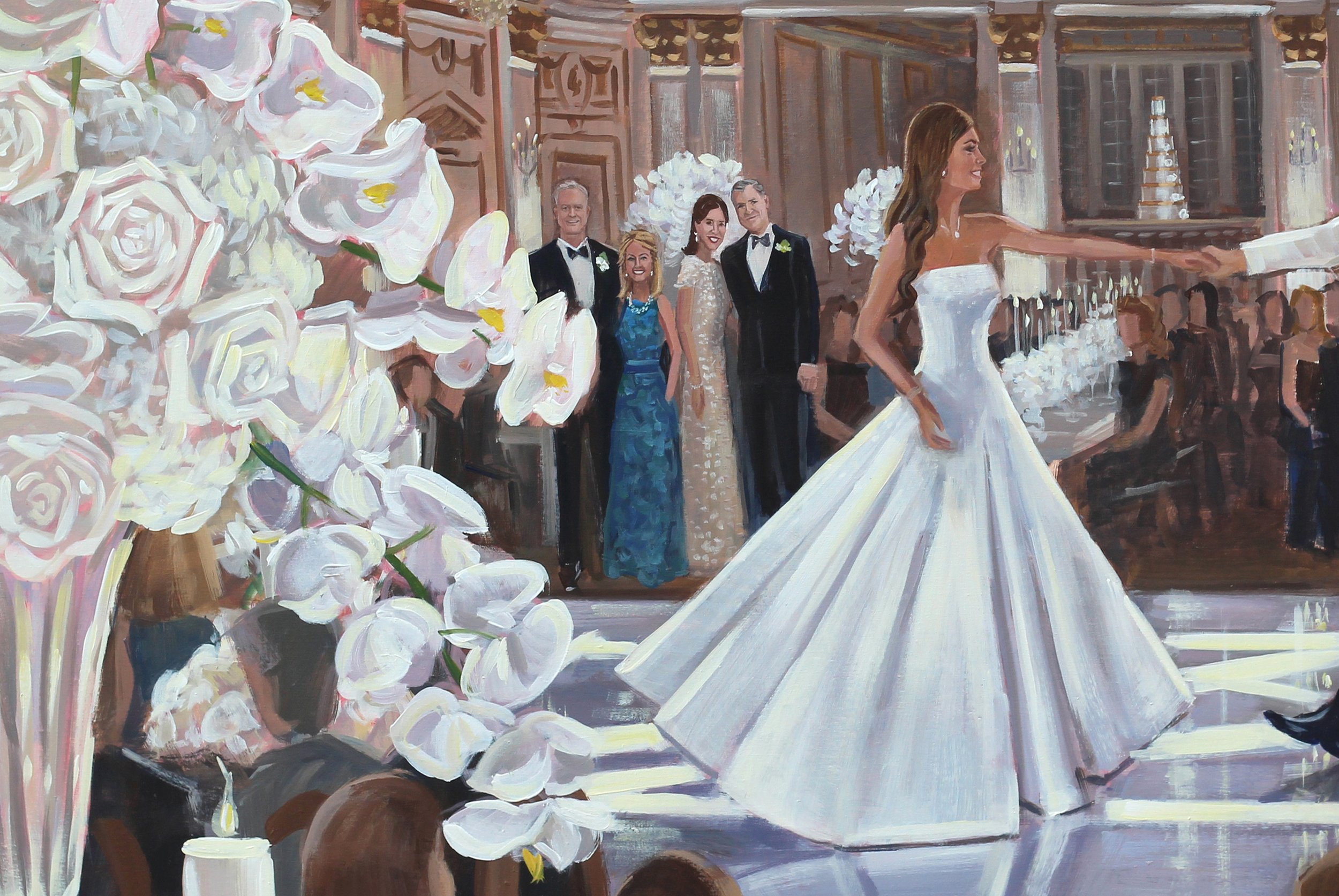 Boston Live Wedding Painter at Fairmont Copley Plaza Wedding