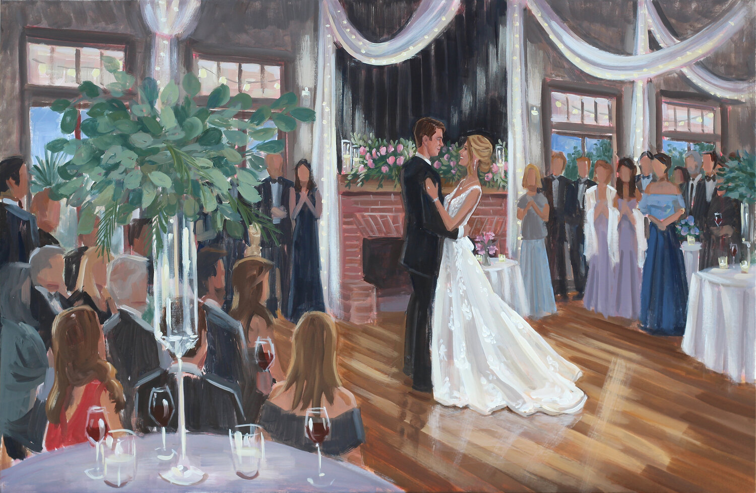 Creek Club I'ON Wedding painting by Ben Keys