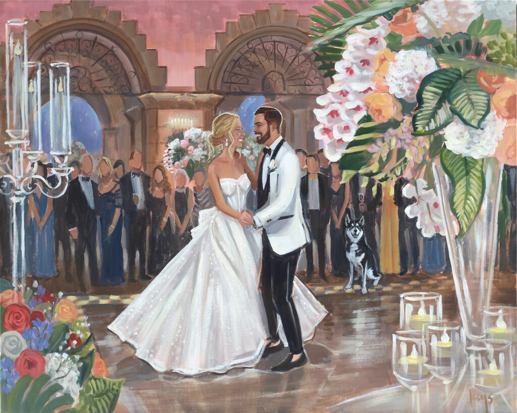 Flagler Museum Palm Beach Wedding Live Painting