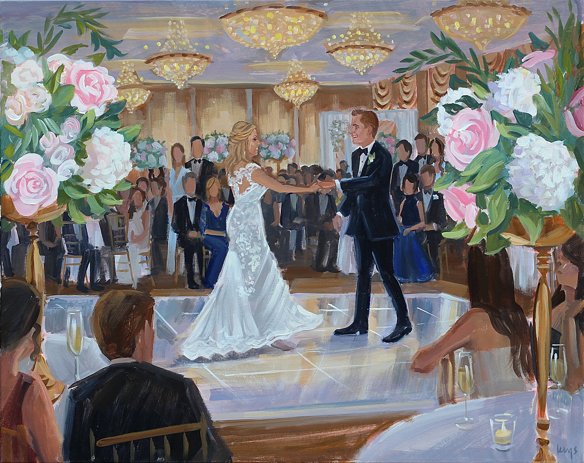 Live Wedding Painting at St. Louis' Clayton Plaza Hotel