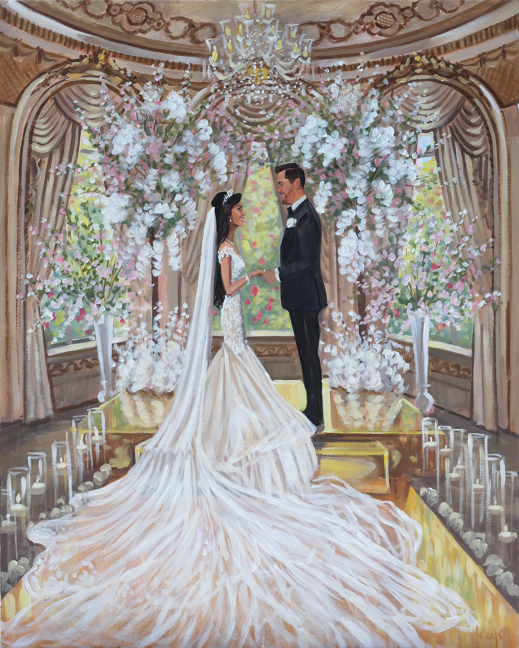 Mar-a-Lago Club Wedding, Palm Beach Live Wedding Painter