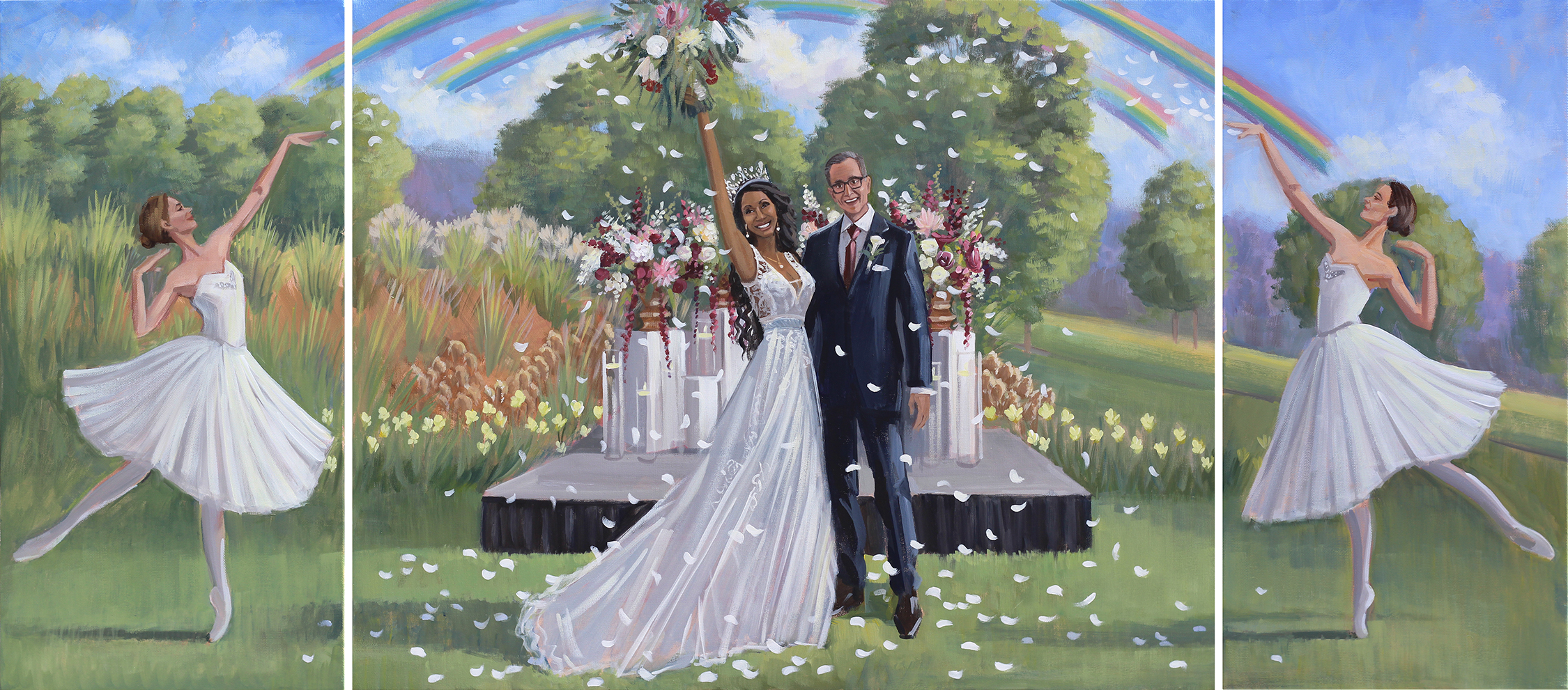 Live Wedding Painting, Grove Park Inn Ceremony