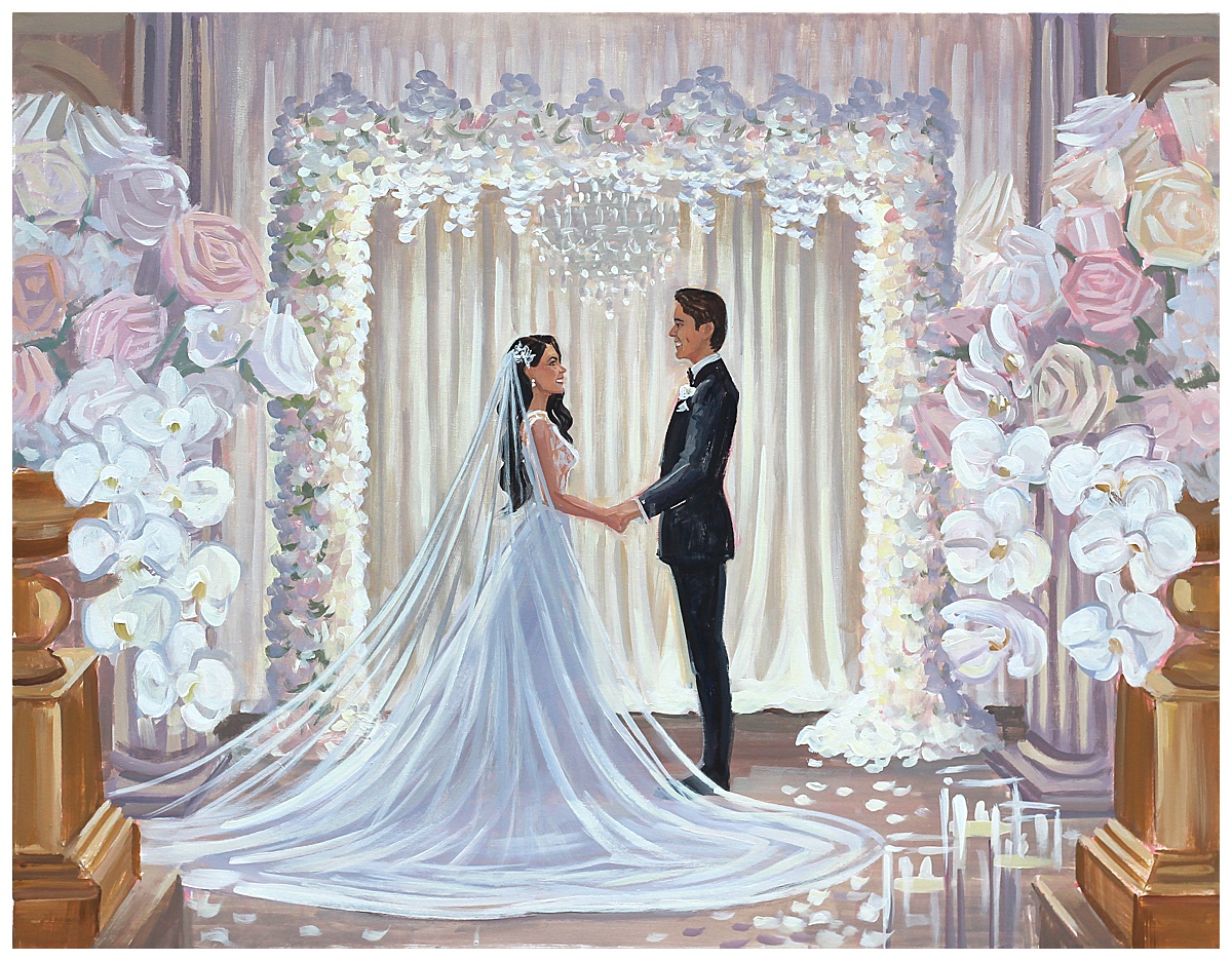 Live Wedding Ceremony Painting at The Treasury on the Plaza