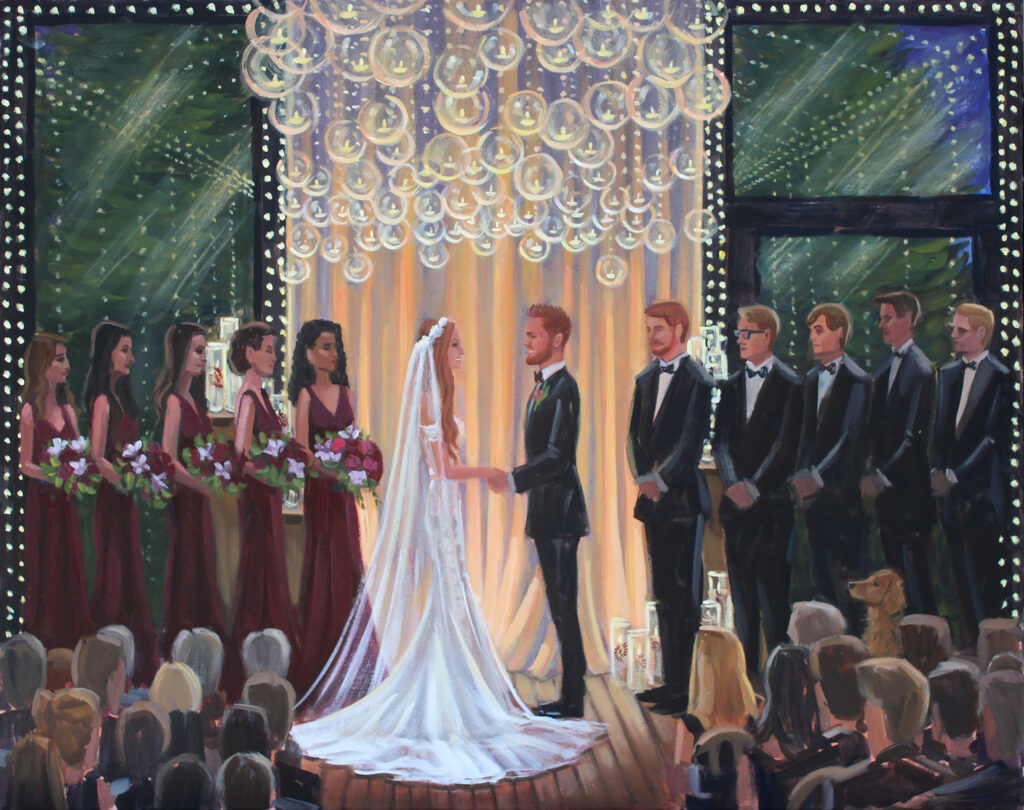 Lioncrest Biltmore Live Wedding Painting in Asheville, NC