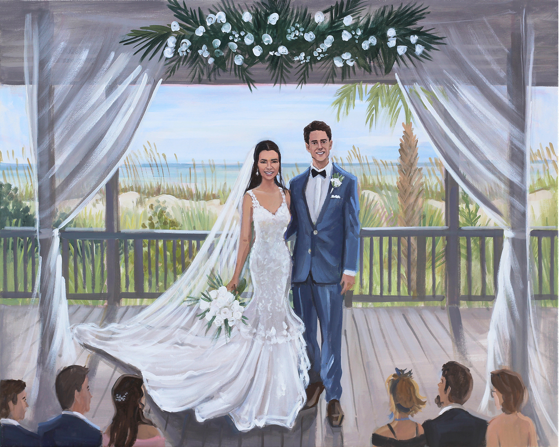 Live Wedding Painting at Omni Hilton Head Resort Wedding