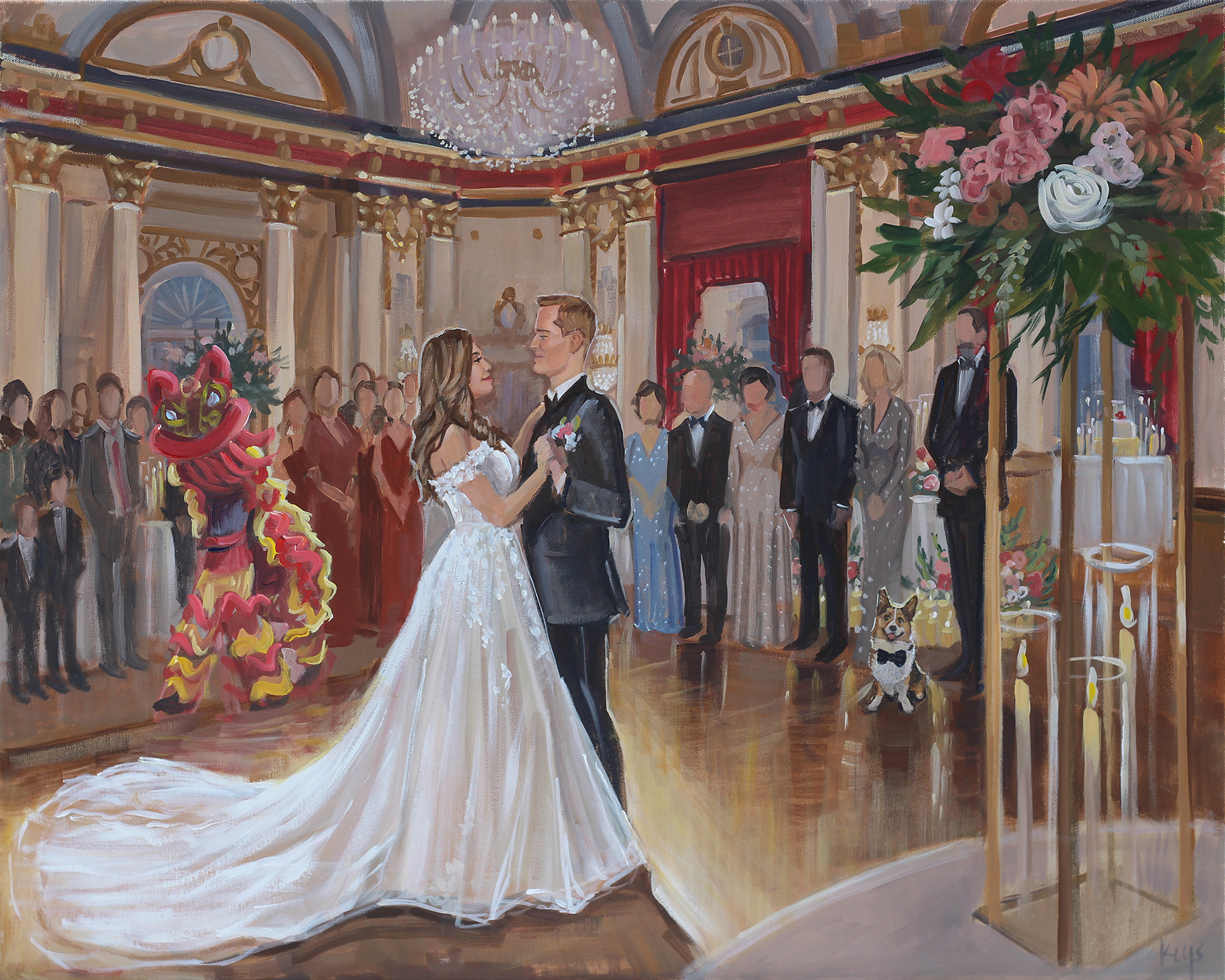 Baltimore Live Wedding Painting at The Belvedere