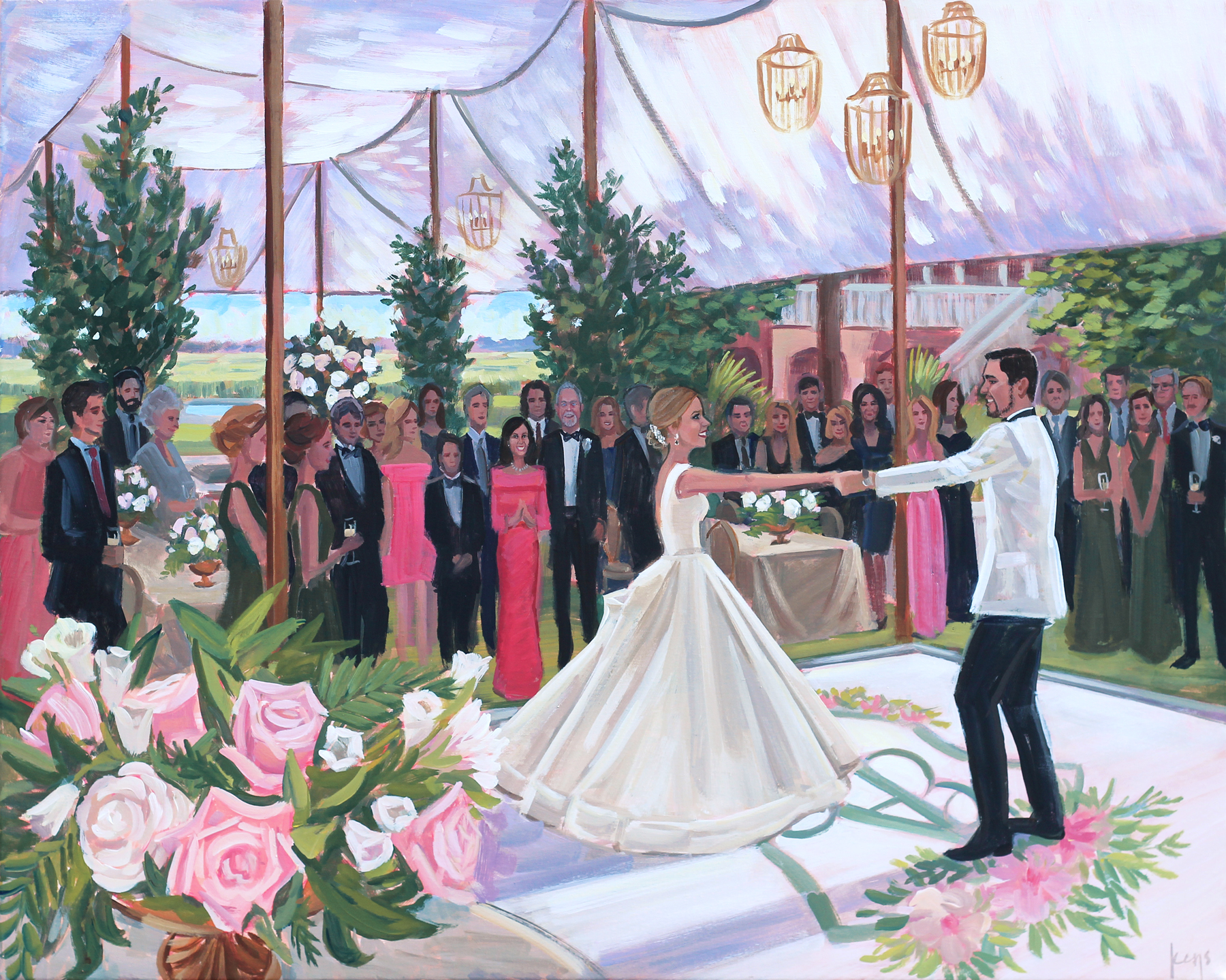 St. Simon's Island Wedding Painting