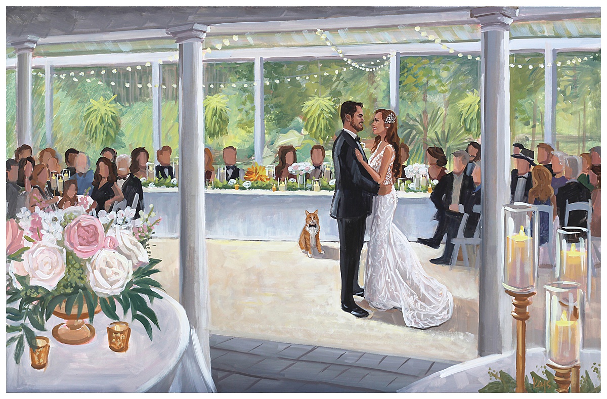 Live Wedding Painting at Mackey House Wedding