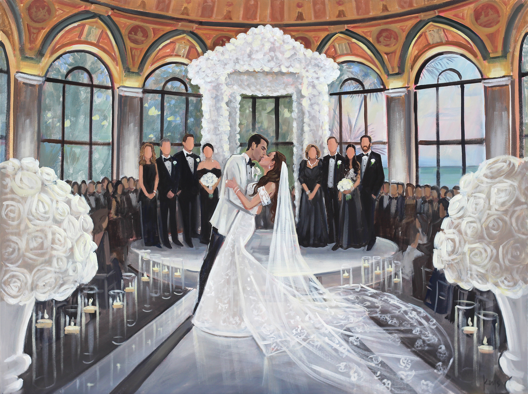 Breakers Wedding, Palm Beach Live Wedding Painter