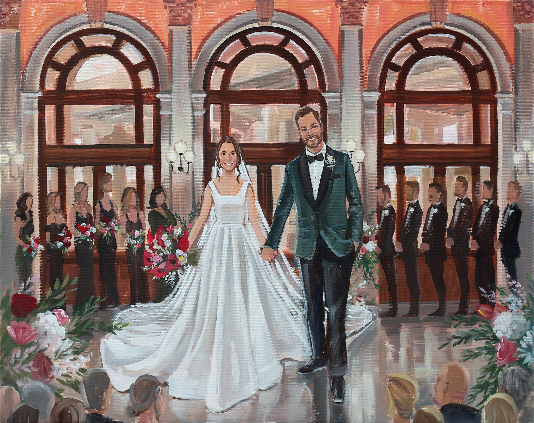 Richmond Street Station, Live Wedding Painting by Ben Keys