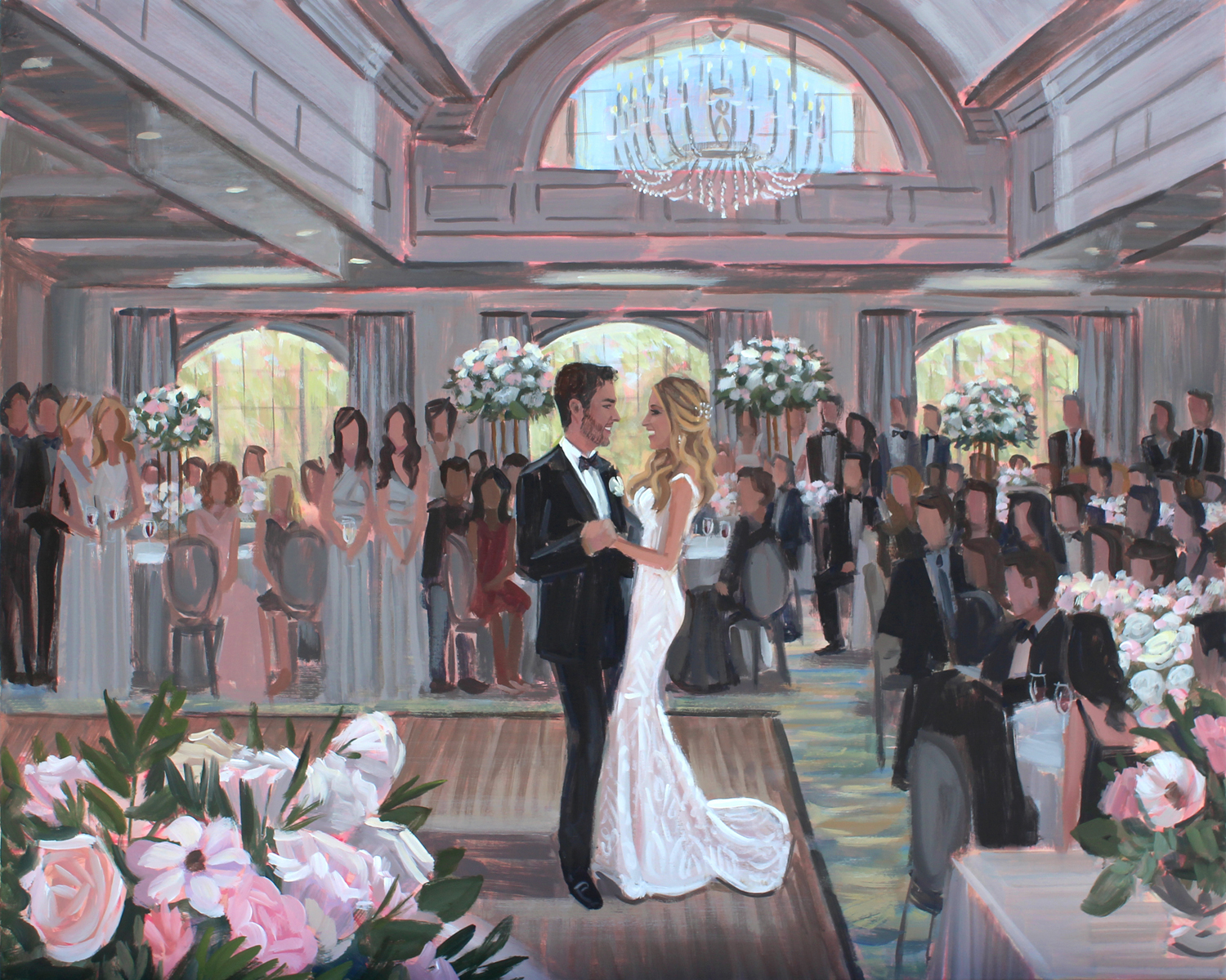 Hotel Bennet Wedding | Charleston Live Wedding Painting