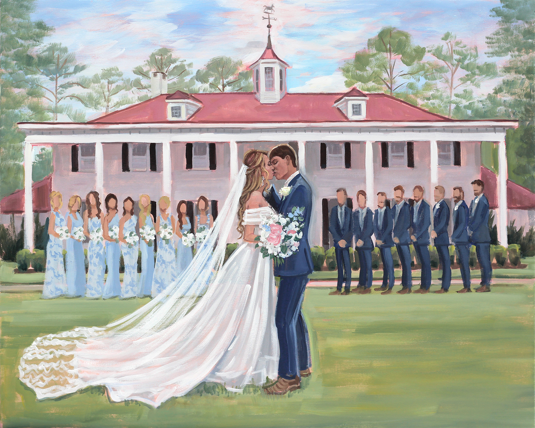 Magnolia Way Wedding Painting