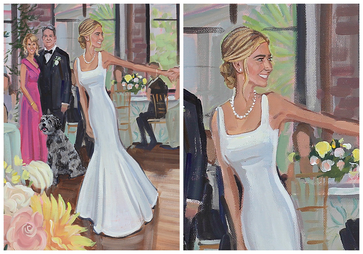 Cedar Room Charleston, Live Wedding Painting by Ben Keys