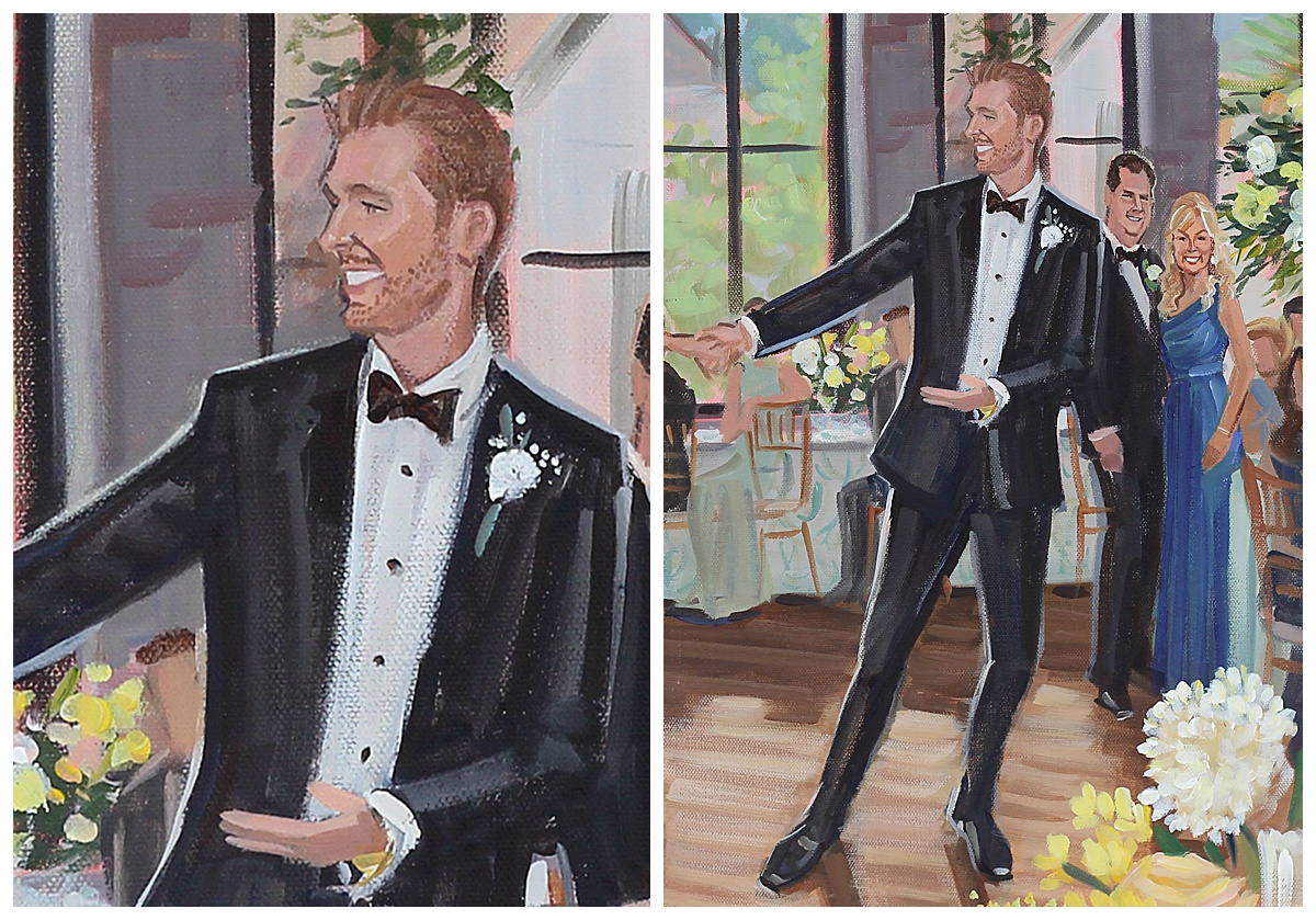 Cedar Room Charleston, Live Wedding Painter, Ben Keys Fine Art