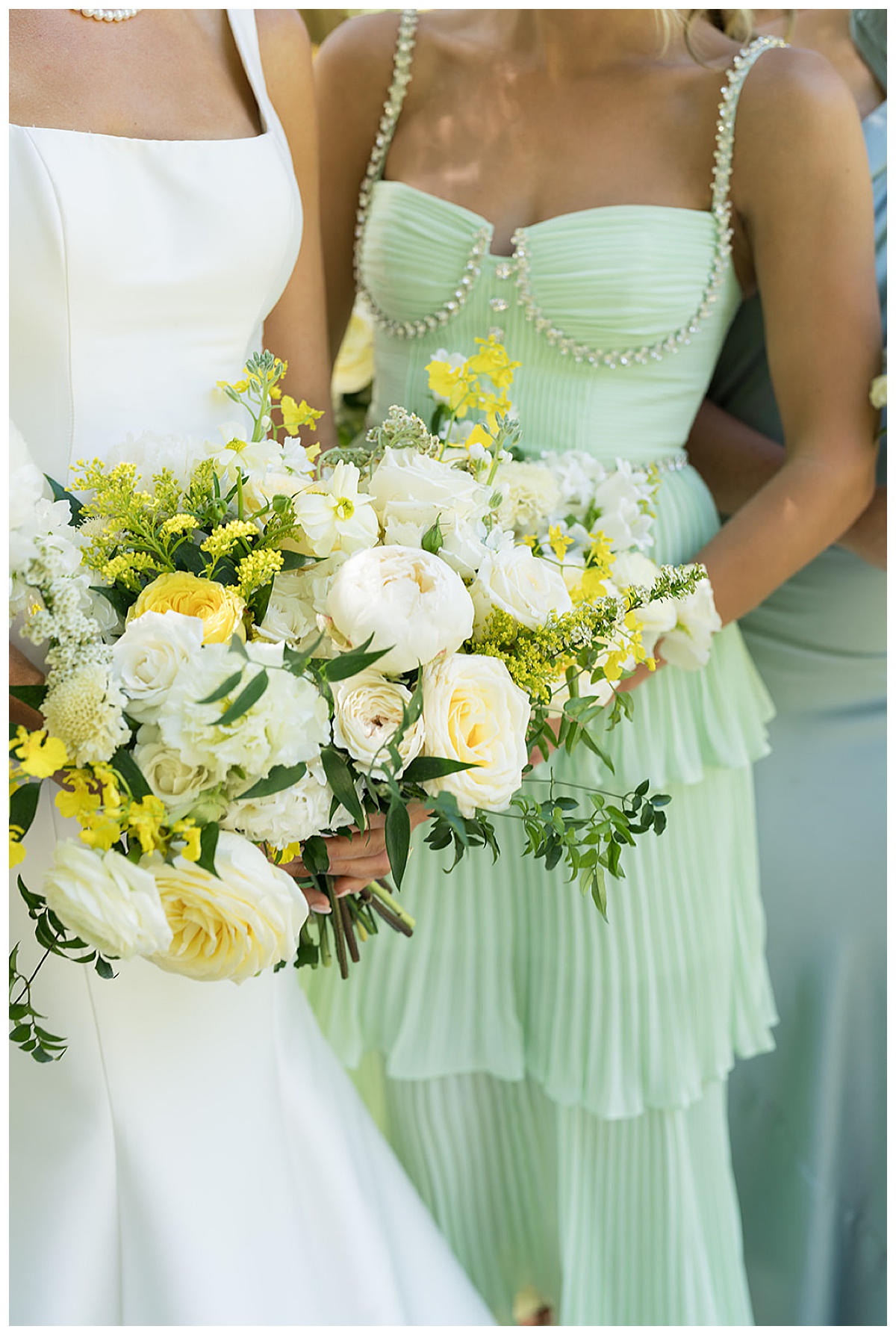 Garden Green Bridesmaid dresses at Charleston summer wedding