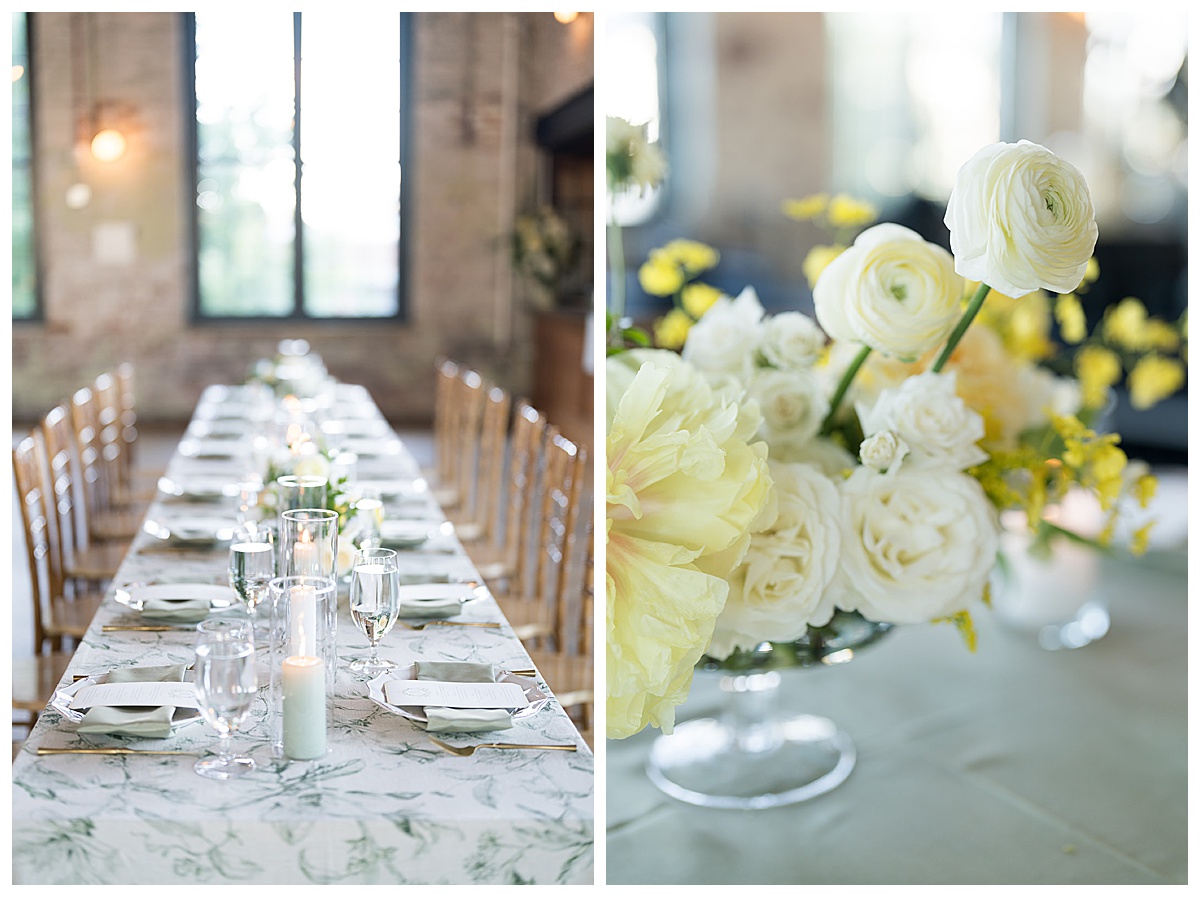 Yellow and White Wedding flowers