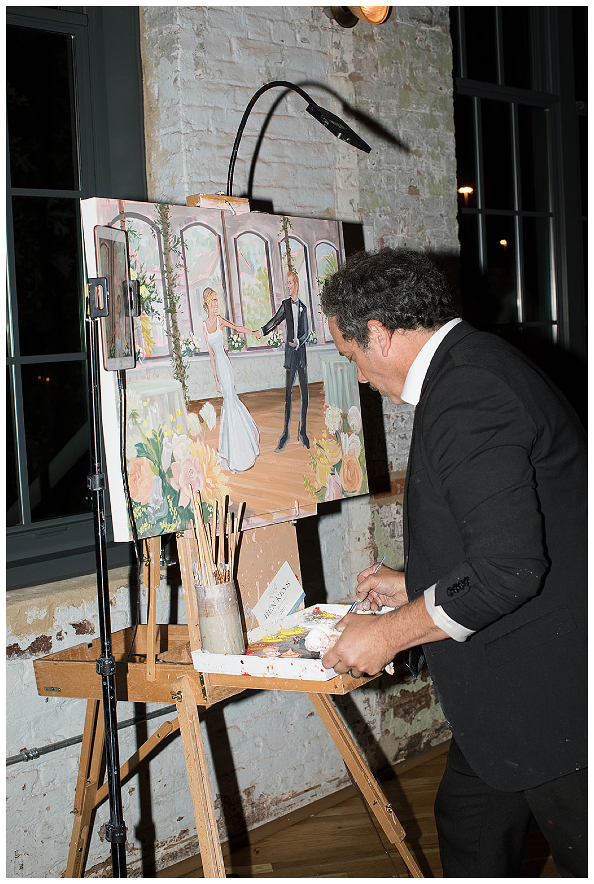 Cedar Room Charleston Live Wedding Painter, Ben Keys Fine Art Studio