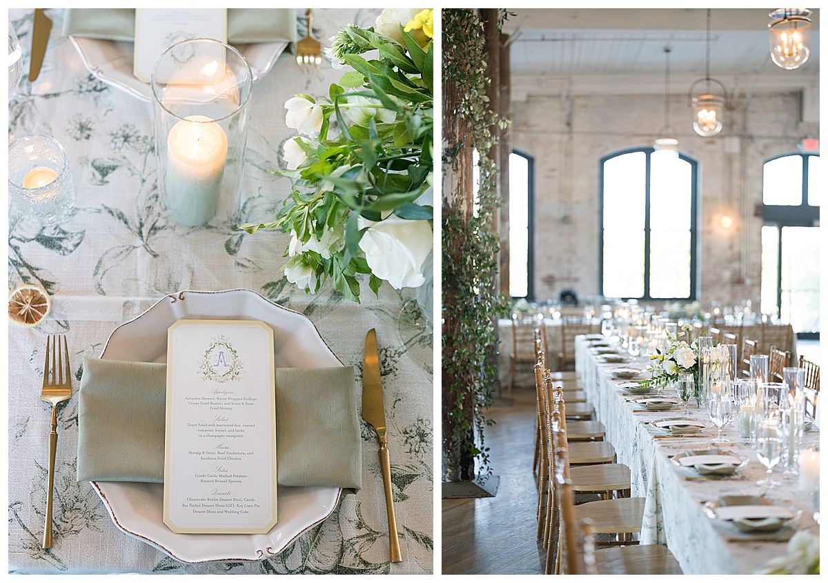 Cedar Room Charleston Reception Tables