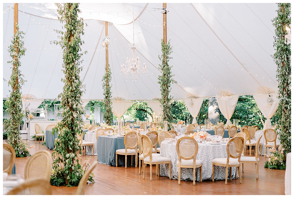 Tented Reception at Charlottesville Wedding at The Clifton, Live Virginia Wedding Painter Ben Keys Fine Art Studio