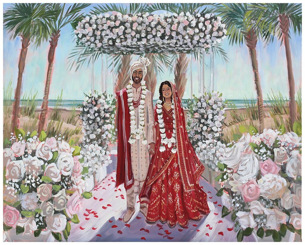 How much does an Indian Live Wedding Painter cost?