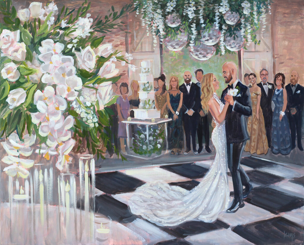 Aloft Wedding Painting by Live Wedding Painter, Ben Keys