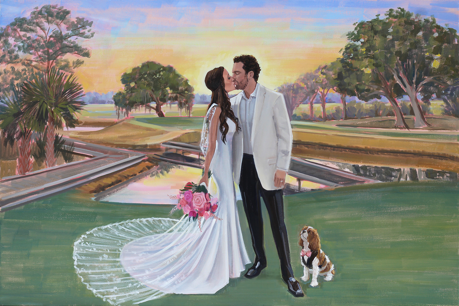Charleston Live Wedding Painter at Daniel Island Club
