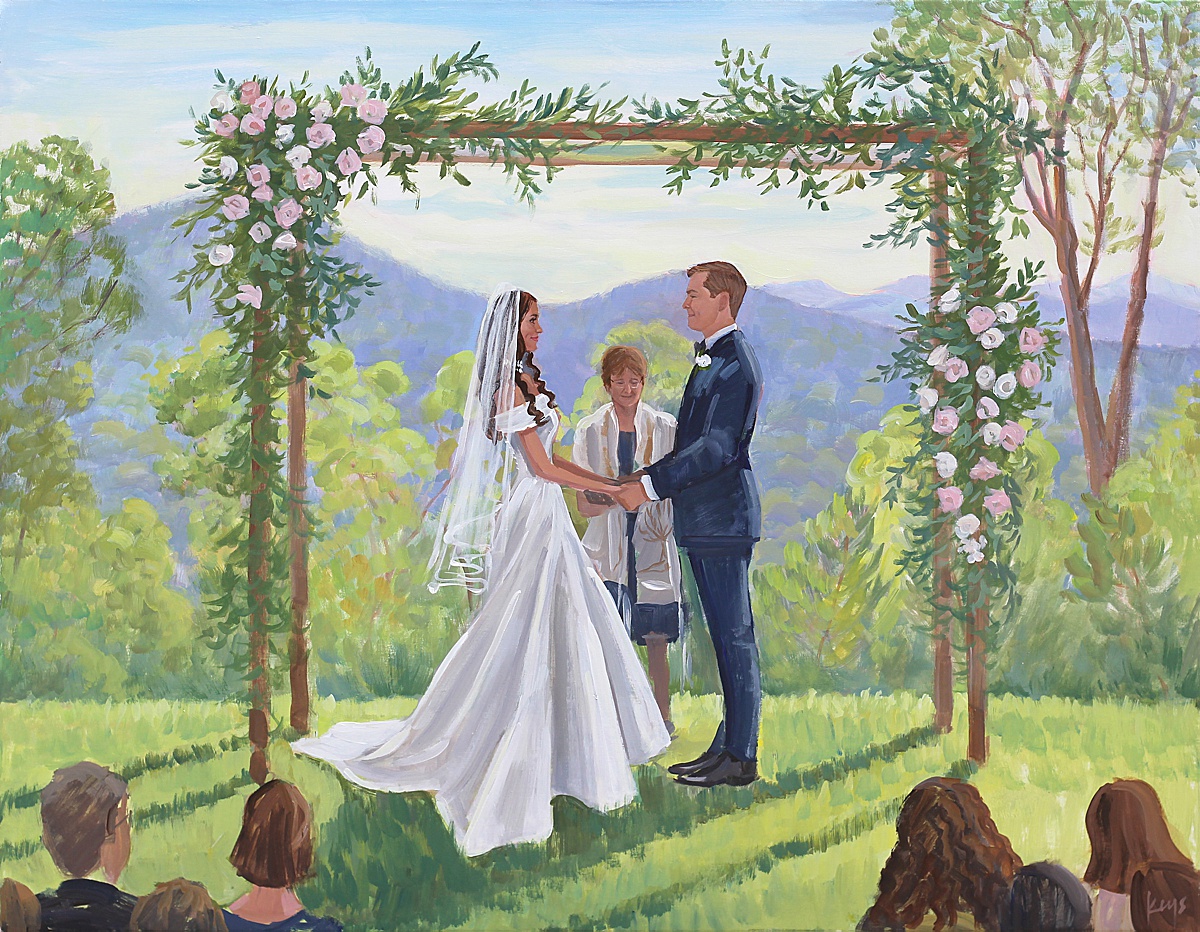 Virginia Live Wedding Painter, Ben Keys Fine Art Studio