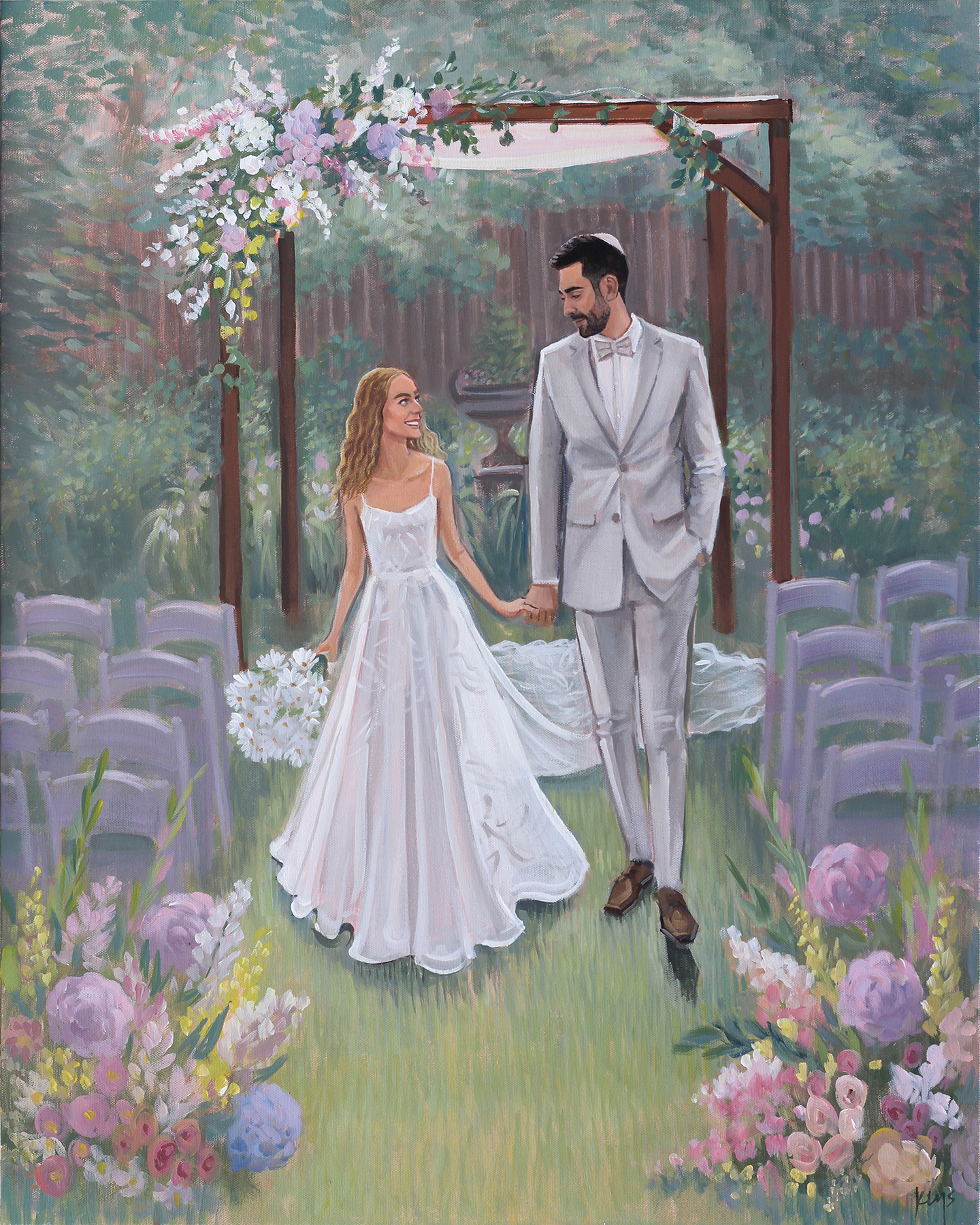 First Anniversary Wedding Painting
