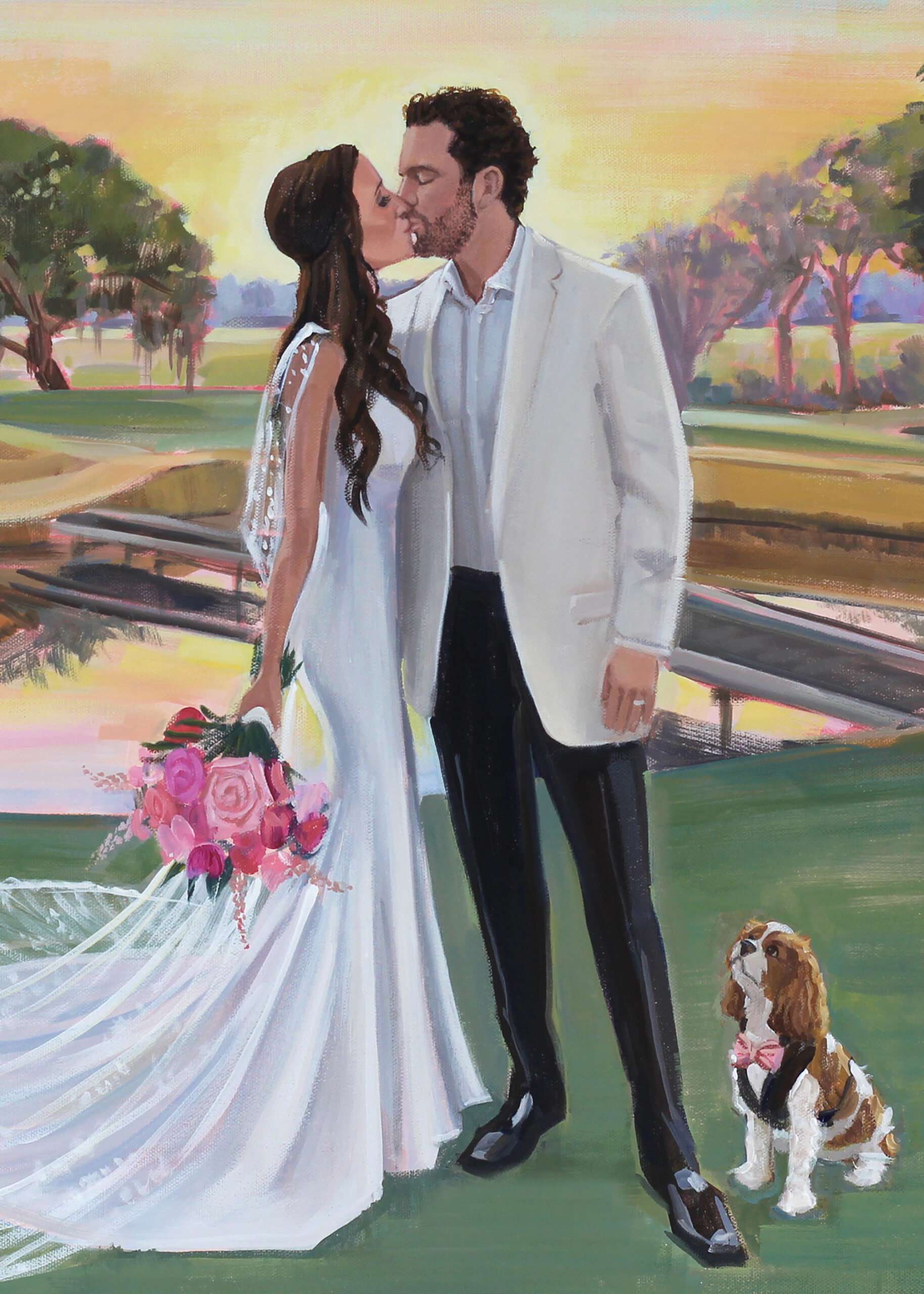 Charleston Live Wedding Painter at Daniel Island Club Wedding