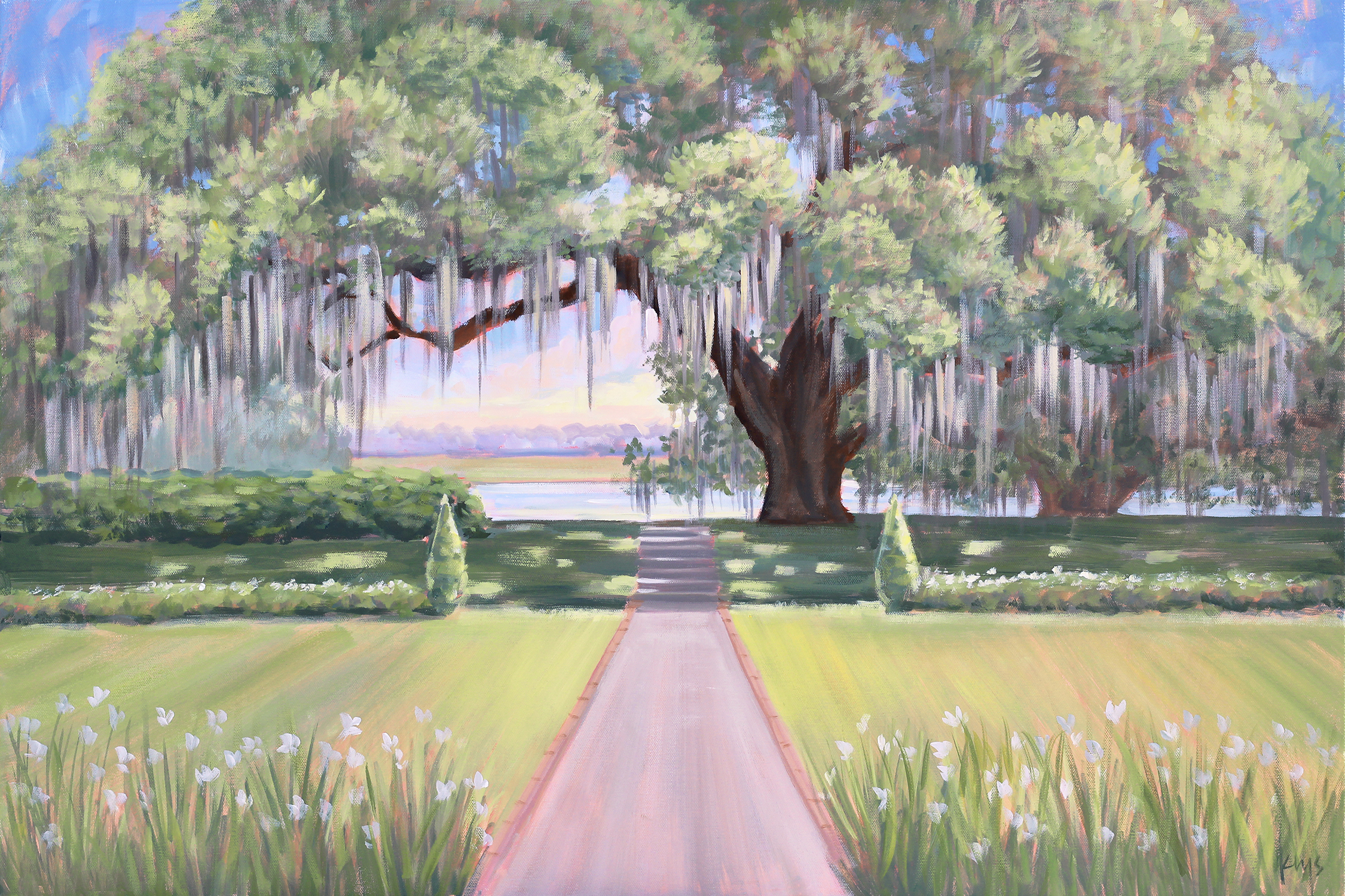 Middleton Place Wedding Venue Painting - created live by Live Wedding Painter, Ben Keys