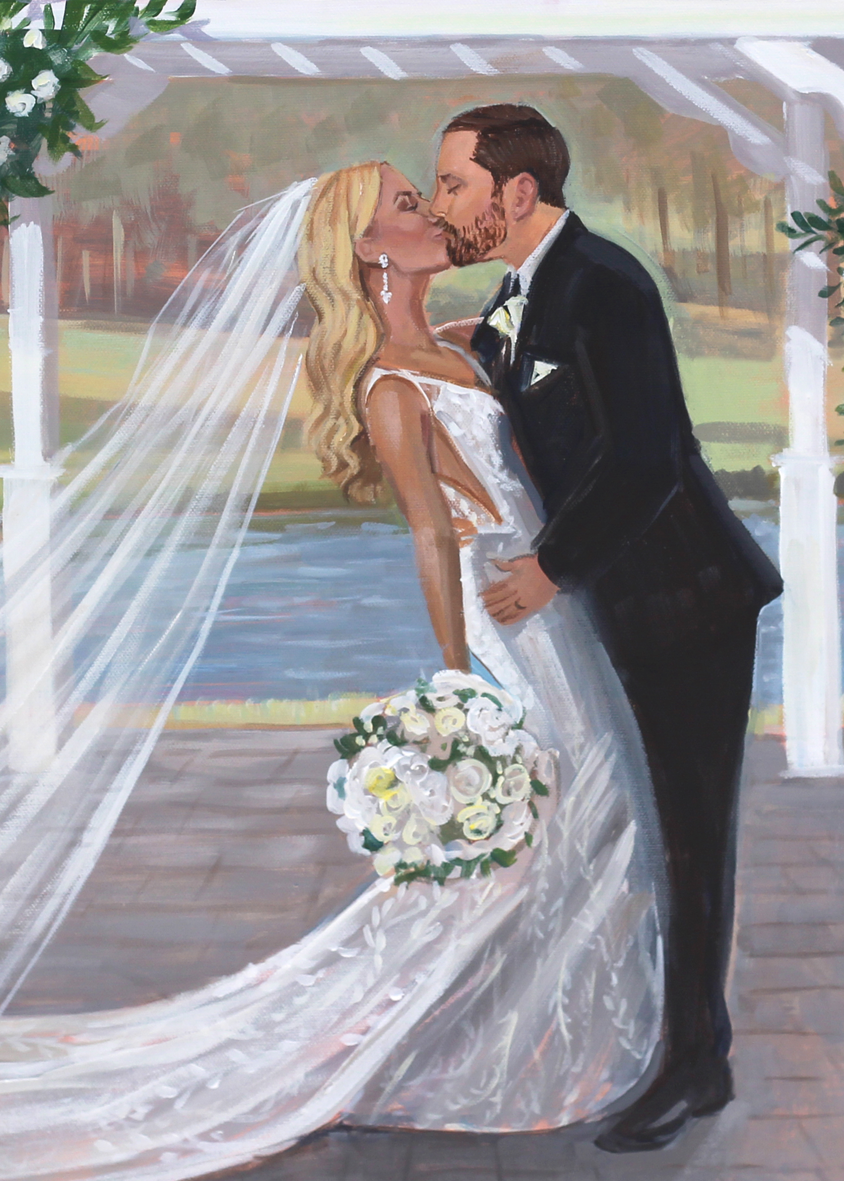 Valley View Wedding in Alachua, FL - Live Wedding Painter, Ben Keys