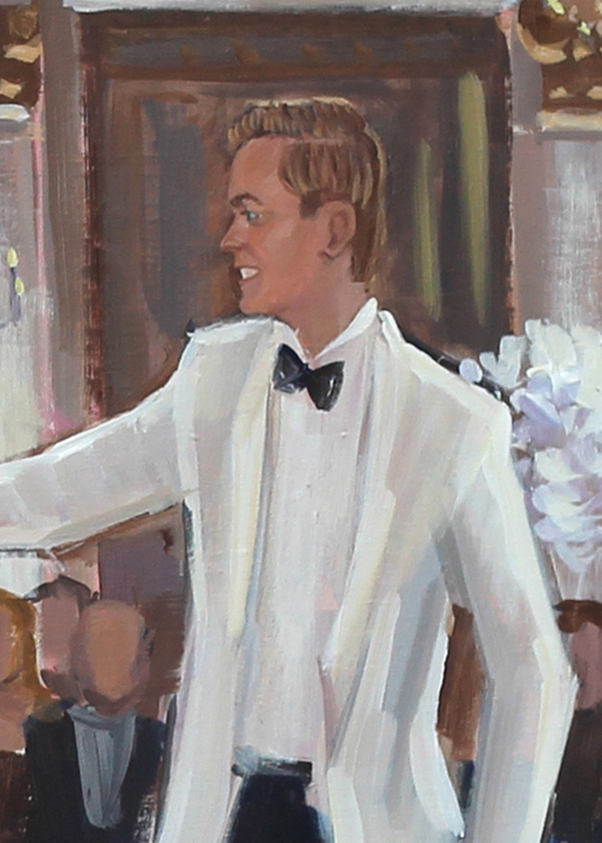 Fairmont Copley Plaza Wedding Painting by Boston Live Wedding Painter, Ben Keys